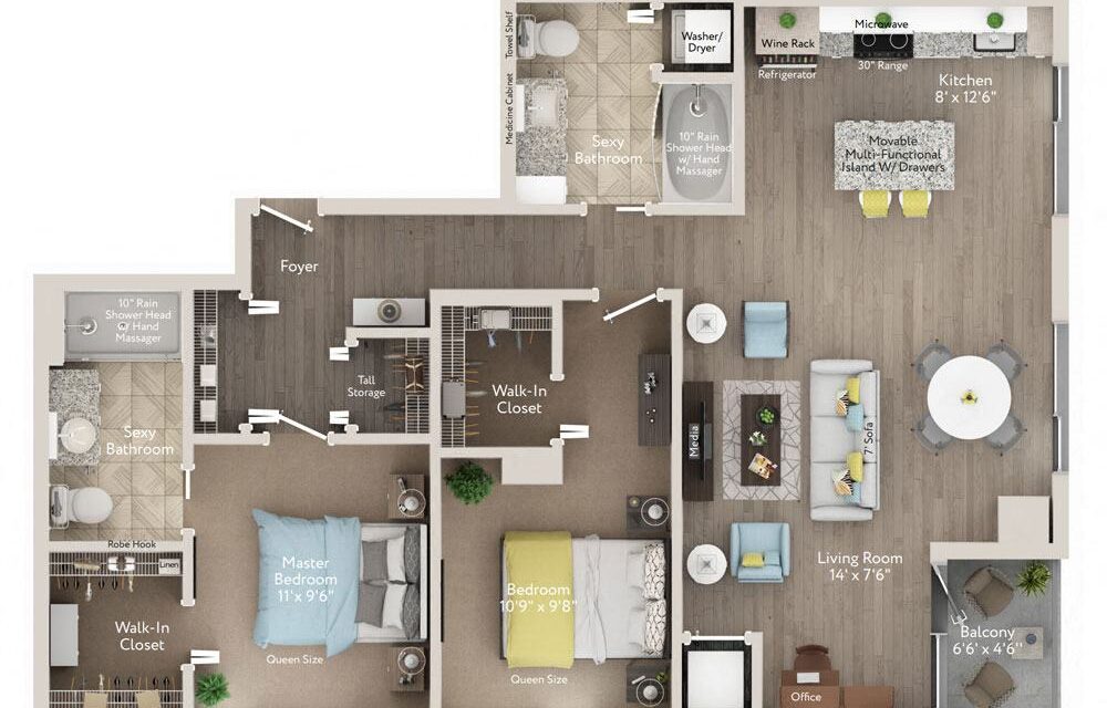 C1 2 Bed