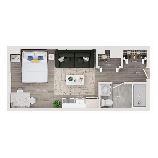 0 bedroom apartment for rent