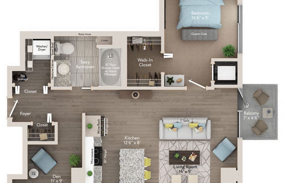 A4PH Den 1 Bed