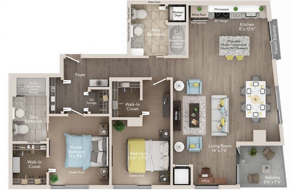 C2PH 2 Bed